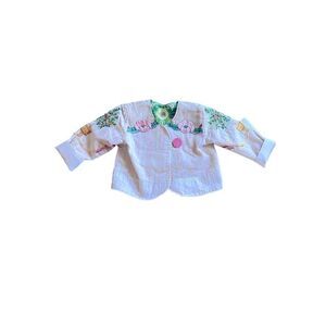 Handsewn toddler girls beautiful fully lined embroidered jacket size 3T ￼